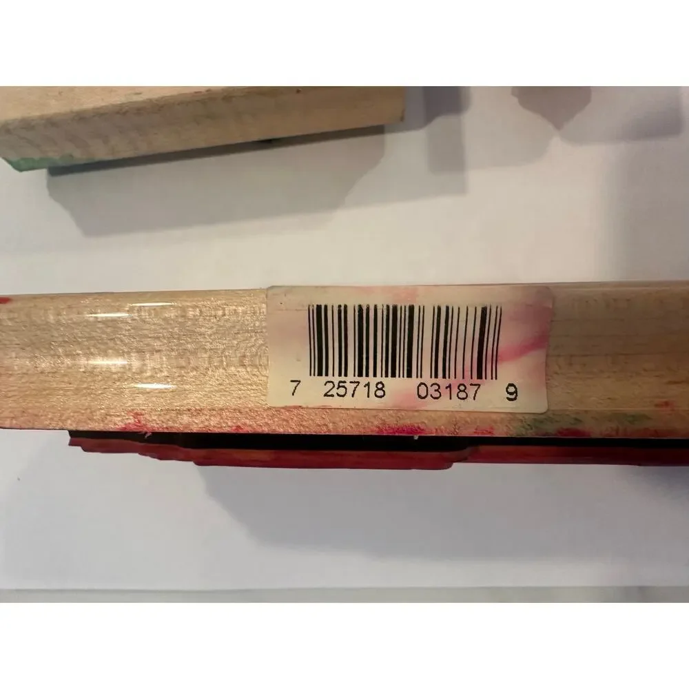 Christmas Rubber Stamp Lot of 4 Inkadinkado Paper Source Craft Smart Wood Mount